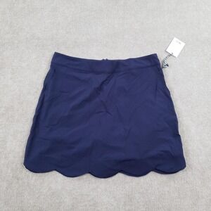 Renwick Skort Womens Size 12 Blue Scallop Hem Golf Tennis Skirt Shorts Stretch